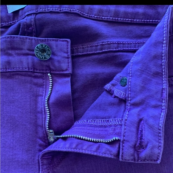 RICH & SKINNY Womens Junior Girls Purple Slim Stretch Jeans Pants Bottom Sz 28 - Picture 7 of 10